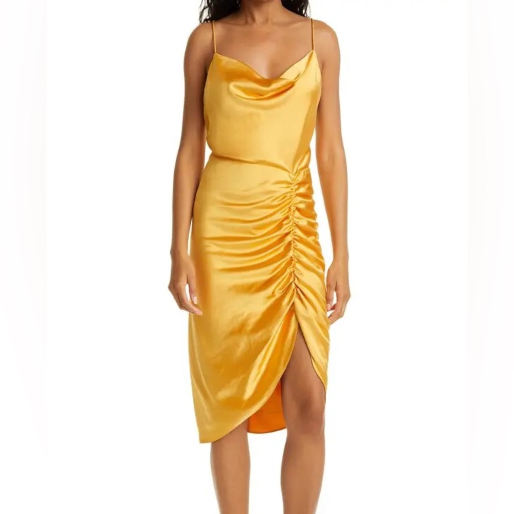 Samsoe Samsoe Dapples Dress in Jurassic Gold